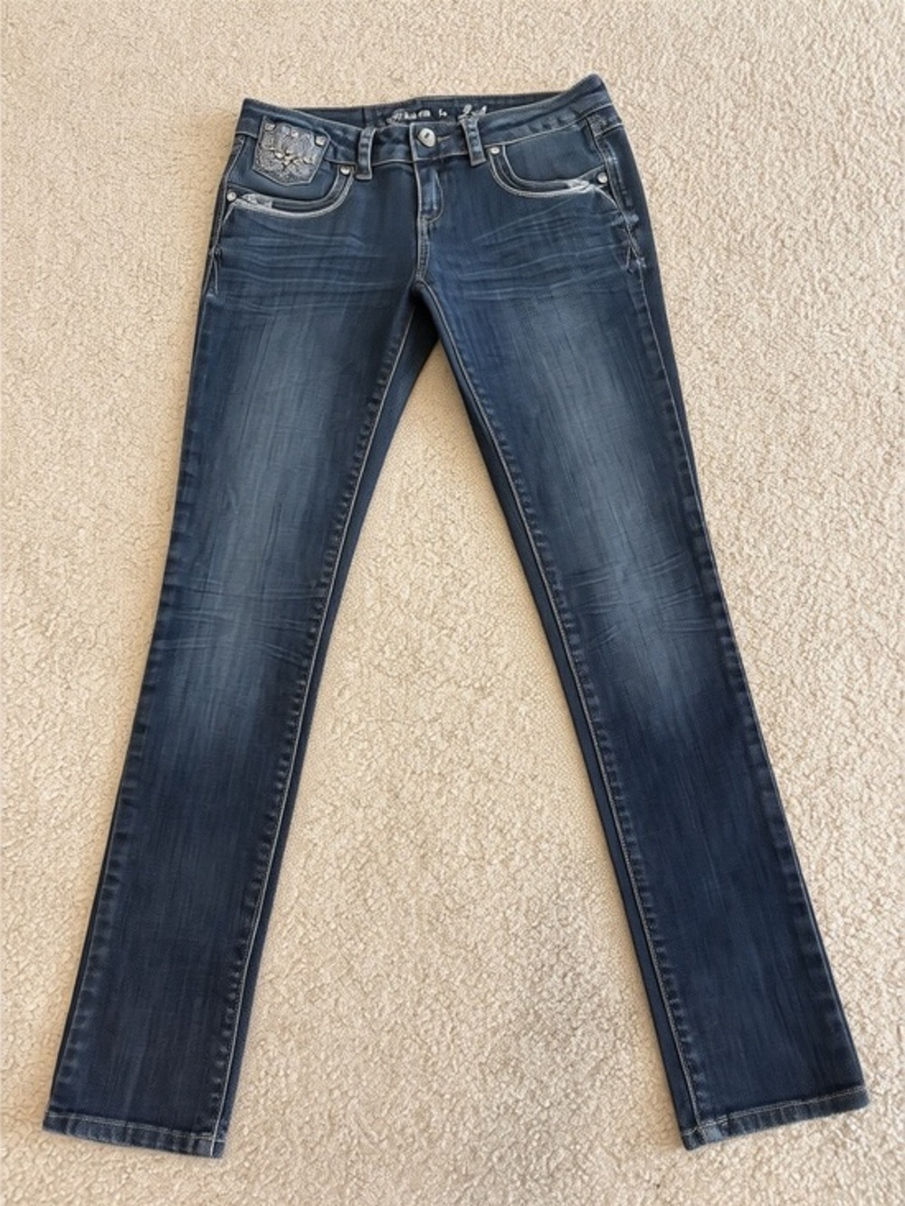 Grace Women's Skinny Jeans in Dark Blue